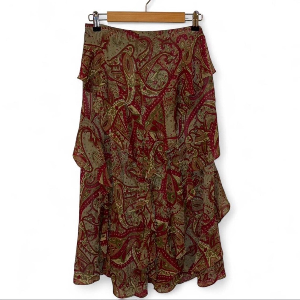 Lauren Ralph Lauren flowy paisley print skirt size 8 NWT #ralphlauren #boho